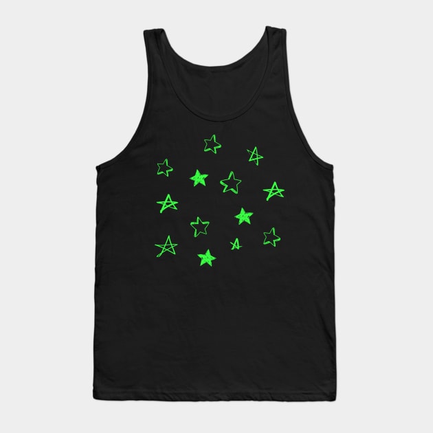 small green star doodle pattern Tank Top by AdelDa